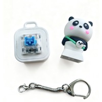Jouet anti-stress en plastique Panda à bouton-poussoir avec divers motifs - Petits charms, ornements et gadgets sensoriels