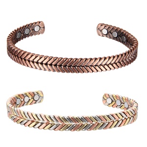 Gelang Tembaga Magnetik Grosir yang Dapat Disesuaikan, Berlapis Emas 18K,  Personalisasi, Untuk Membuat Gelang Kawat,  Untuk Pasangan - Product Image 1