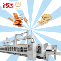 Ligne de production entièrement automatique de biscuits mous et durs HG avec four de cuisson et système d'emballage 380V en acier inoxydable