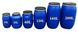 25l-200l màu xanh trống HDPE vòng nhựa container thổi đúc xô mở đầu với vòng sắt - Product Image 3