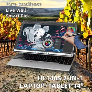 HL140S โน้ตบุ๊กพีซีหน้าจอสัมผัส 2-in-1 ขนาด <span class=keywords><strong>14</strong></span> นิ้ว ใหม่เอี่ยม ใช้ชิป Intel N95 แรม 16GB  พร้อม SSD 512+1TB เหมาะสำหรับธุรกิจและใช้งานที่บ้าน - Product Image 2