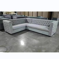 Sofá fácil de montar 3 plazas sofá de terciopelo beige conjunto de muebles de sala de estar Verified Factory Bulk Sofá al por mayor