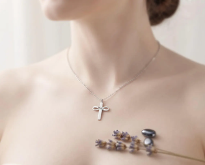 Collier personnalisé en acier inoxydable <span class=keywords><strong>avec</strong></span> croix infinie, plaqué or 18 carats, gravure personnalisée du nom, bijoux de foi chrétienne pour femmes, cadeau - Product Image 3