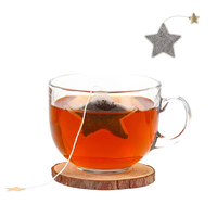 Sachets de thé personnalisés en forme de cœur, d'étoile ou de fleur, biodégradables en PLA, non tissés, vente en gros, boîte à thé, fabricant OEM ODM