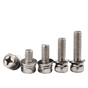 Boulon hexagonal à empreinte cruciforme avec indentation, rondelle de blocage à bobine unique et assemblages de rondelles lisses-Approuvé CE - Product Image 1