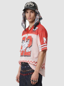 Camiseta de béisbol de manga corta con cuello en V y estampado de Pegasus, transpirable, estilo vintage, holgada, para hombre, nueva colección Primavera/Verano 2026 - Product Image 3
