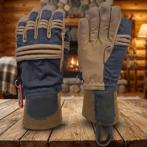 JNA GROUP Leather Safety <b>Gloves</b> Safety Cuff <b>Knit</b> Wrist Smooth Fingers Anti-Slip Abrasion Resistant Fire Fighting Heat Resistant - Product Image 3