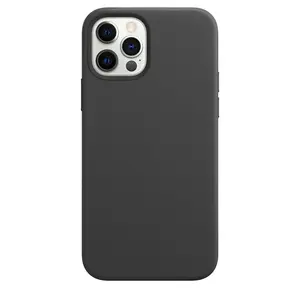 Funda de teléfono de cuero PU de suministro de fábrica, funda fina impermeable a prueba de golpes, funda móvil Original de Color sólido para iPhone 15 14 13 12 11