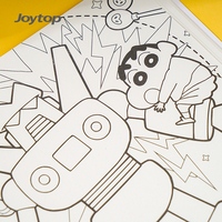 Carnet de dessin A4 à reliure collée Crayon Shin-chan Série Amusante avec papier d'écriture 80 g/m² et couverture en carton blanc 250 g pour étudiants