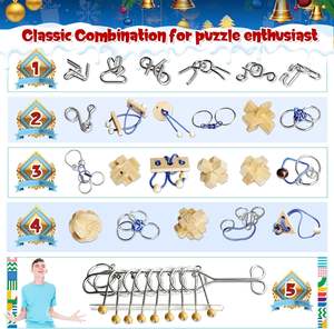 <span class=keywords><strong>Calendrier</strong></span> de l'avent <span class=keywords><strong>personnalisable</strong></span> Casse-tête pour adultes adolescents enfants famille défi jeux jouets cadeaux de noël pour garçons filles - Product Image 2