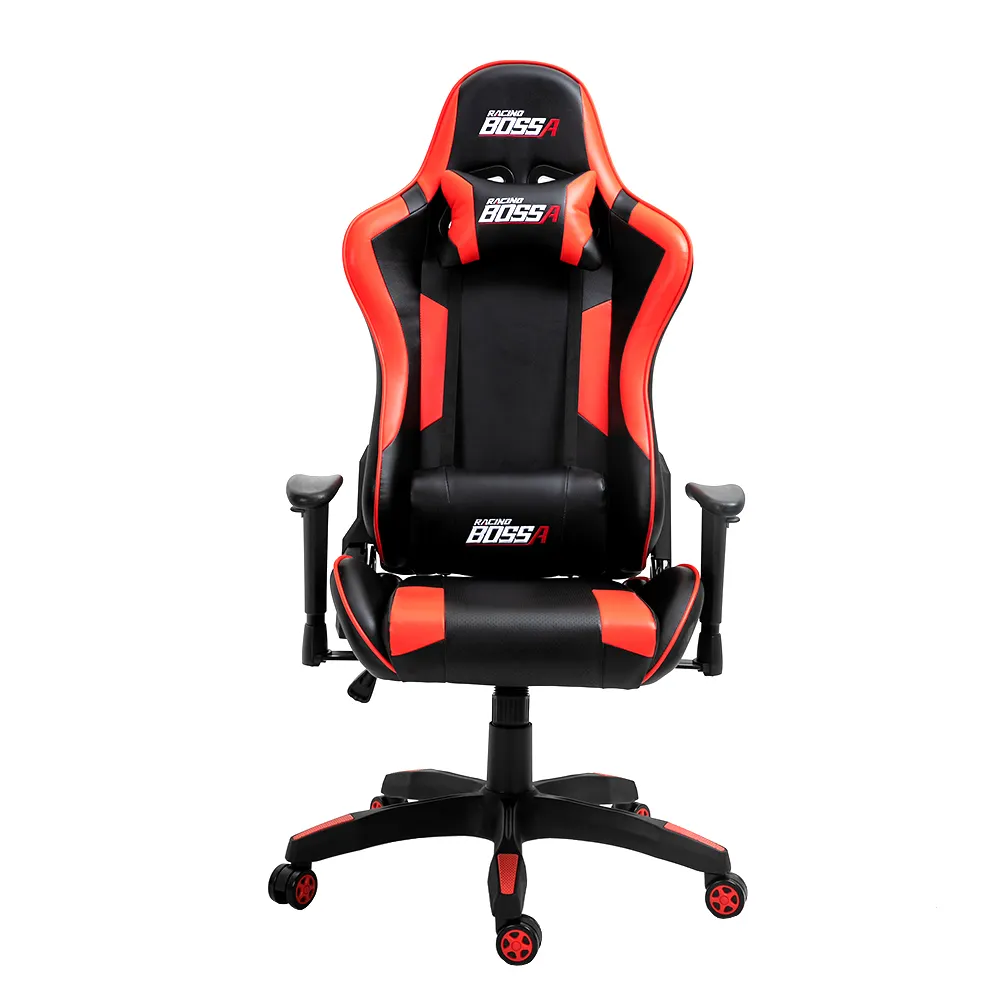 New racing style adjustable leather red office gamer chair gaming for computer pc game