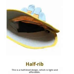 ZHENGYI PROTECT estilo occidental Full Palm cuero de vaca resistente al calor guantes de seguridad amarillos para hombres y mujeres 1,0 MM de espesor - Product Image 5