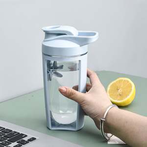 Bouteille de sport en plastique légère et durable, avec logo personnalisé, shaker pour la salle de sport - Product Image 4