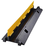 Protector de Cables de Goma y Plástico Resistente con 1 Canal para 1 Cable, Altura de 20-120 mm, Longitud de Borde de 500-1000 mm