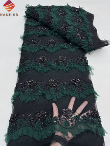 2025 <span class=keywords><strong>New</strong></span> Phi Ren Lưới Vải Với Sequins Sang Trọng Thêu 3D Hoa Ren Vải Tuyn Ren Vải Cho Đám Cưới Cô Dâu Ăn Mặc - Product Image 3