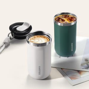 Tasse Thermos à Café en Acier Inoxydable 304, Bouteille d'Eau Portable, Mug à Thé au Lait, Cadeau pour Clients, Logo Personnalisé avec Couvercle et Paille - Product Image 6