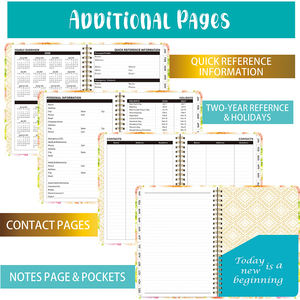 Impression personnalisée <span class=keywords><strong>Agenda</strong></span> hebdomadaire mensuel relié 2026 avec protection d'angle <span class=keywords><strong>Agenda</strong></span> spiralé A5 <span class=keywords><strong>Agenda</strong></span> avec pages à onglets - Product Image 3