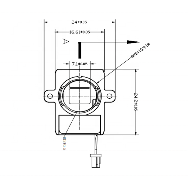 Plastic 20mm Hole Distance 6mm Height M12 Holder with IR CUT Dual Filter Switcher