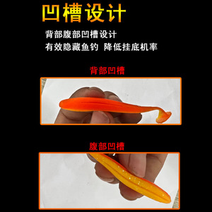 Señuelo de Pesca Aohu T-Tail, Cebo Suave de 5.5cm y 7cm para Lubina, Diseño de Anzuelo con Cola Rizada, Señuelo Biónico para Pesca en Agua Dulce - Product Image 2