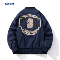 Chaqueta Bomber de Alta Calidad para Hombre LAYENNE, Estilo Universitario de Invierno a la Moda con Diseño de Letras Bordadas de Béisbol