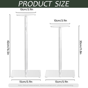 20pcs 2 gói Acrylic hiển thị đồ trang sức hat đứng Tóc Giả hiển thị đứng Acrylic Riser cho mũ bóng chày trang sức hiển thị - Product Image 2