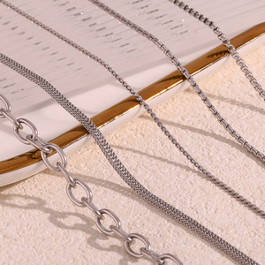 Di alta qualità senza appannamento in acciaio inox <span class=keywords><strong>S</strong></span> catena lama catena Clip di carta scatola collana per la creazione di gioielli - Product Image 4