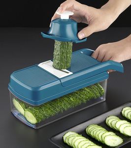 Kitchen Accessories <b>Multifunctional</b> <b>Vegetable</b> <b>Cutter</b> Manual <b>Vegetable</b> Chopper Food Slicer,Onion, Salad, Veggie Chopper 11 Blades - Product Image 4