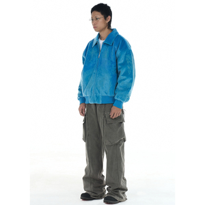 Fabricante personalizado grabado láser bordado cremallera invierno peso pesado terciopelo acolchado <span class=keywords><strong>aviador</strong></span> prendas <span class=keywords><strong>de</strong></span> vestir exteriores bombardero chaqueta abrigo hombres - Product Image 5
