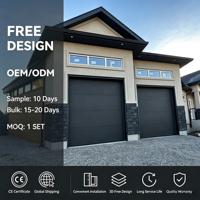 Porte de garage en PU pour maisons, double couche de peau en acier, mousse injectée sans CFC, classement énergétique R-18 Energy Star