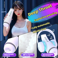 Jouet sexuel pour adultes pour hommes, entièrement automatique, intelligent, à simulation de vibration multi-fréquence, avec canal de simulation de vagin, type 'Airplane Cup'