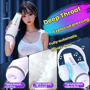 Volledig automatische intelligente geluidsmultifrequentie vibratiesimulatie kanaal <span class=keywords><strong>vagina</strong></span> volwassen seksspeeltje vliegtuigbeker seks - Product Image 3