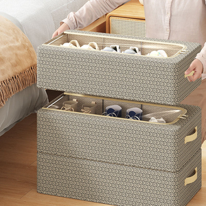 Boîte de rangement à chaussures moderne pour la maison, pliable, sans installation, avec système de verrouillage, cadre en acier épaissi, organisateur de chaussures sous le lit - Product Image 6