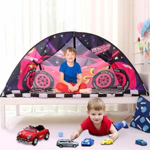 Tente de jeu pliable portable 1 personne en polyester pour enfants, avec logo personnalisé, pour voiture de course, intérieur/extérieur, facile à monter - Product Image 1
