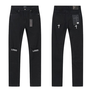 <span class=keywords><strong>Jeans</strong></span> <span class=keywords><strong>Skinny</strong></span> da <span class=keywords><strong>Uomo</strong></span> TOP RT, Design alla Moda, Denim Stonewashed con Decorazioni a Strappi - Product Image 5