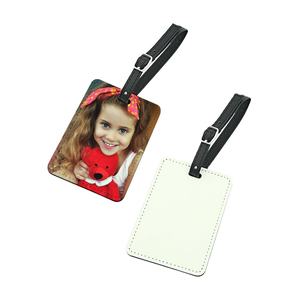 Etiquetas de Equipaje de Cuero PU de Doble Cara Blancas para Sublimación Personalizadas al por Mayor - Product Image 1