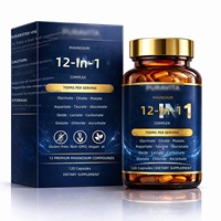 Magnesium 12-in-1 Kompleks 700mg Suplemen Magnesium Penyerapan Tinggi Glisinat Sitrat Malat Vegan Non-GMO Bebas Gluten