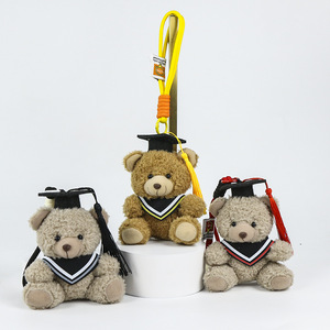 Portachiavi Orsetto Carino con Cappello da Dottore, Orsetti Laureati, Ciondolo per Borsa in Corda Intrecciata Paracord, Peluche Orsetto, Charm per Borsa, Regali - Product Image 5