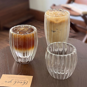 Taza de Café Moderna de Doble Pared, con Diseño Acanalado, de Vidrio Borosilicato de Alta Calidad, Ecológica, Marca <span class=keywords><strong>GG</strong></span>, Modelo 260370 - Product Image 6