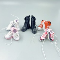 Accessoires de maison de poupée de haute qualité, chaussures miniatures pour femmes et dames, baskets polyvalentes, mini-modèles de chaussures jouets