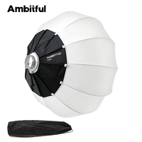 Stock local Ambitful 50cm 65cm 85cm Softbox pliable à installation rapide, portable, de forme ronde, pour flash de studio Bowens