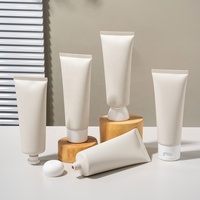 Tube cosmétique souple en plastique sérigraphié à bas prix pour crème contour des yeux, avec bouchon à clapet ou à vis, 100 ml