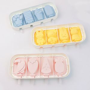 Moule à glace en silicone de qualité alimentaire, design de dessin animé pour enfants, pour la fabrication maison de bâtonnets de glace et de bâtonnets de fromage glacé - Product Image 4