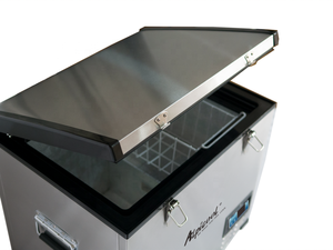 Alpicool <span class=keywords><strong>100</strong></span> <span class=keywords><strong>Litres</strong></span> Compresseur de refroidissement à grand volume Coffre à glace Réfrigérateur congélateur de voiture avec matériau métallique Refroidissement efficace - Product Image 2