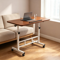 Table d'ordinateur portable pliable, ergonomique, réglable en hauteur, convertible, pivotante, durable, écologique, en bois