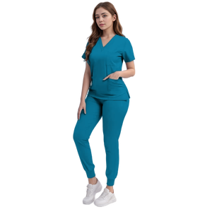 Uniforme de esteticista policromado, trajes médicos quirúrgicos, conjuntos de enfermería para mujer, pantalones superiores exfoliantes, artículos, uniforme de enfermera, ropa de trabajo clínica - Product Image 6