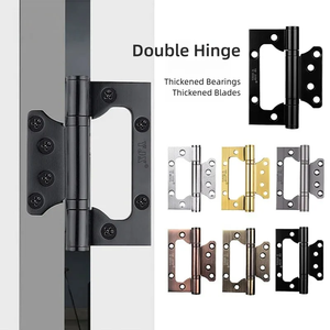 Charnières de porte invisibles à amortisseur, fermeture automatique, accessoires de quincaillerie, charnières de porte en acier inoxydable sans mortaise avec vis - Product Image 4