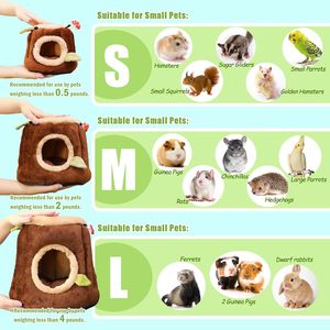 Rifugio Premium in morbido stile moncone lavabile per porcellini d'India criceti furetti ratti piccoli accessori per gabbia di animali - Product Image 2