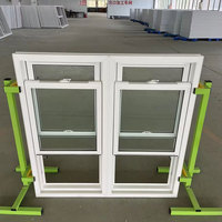 Fenêtre en plastique à double vitrage horizontale en PVC de haute qualité certifiée AS, vente en gros d'usine