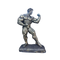 Vente en gros de sculptures modernes en résine de musculation, statue d'art pour salle de fitness, trophée, figurine, décoration de bureau intérieure