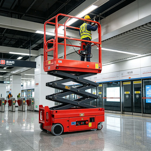 Plataforma Elevadora Telescópica Autopropulsada Tipo Tijera de 1500 kg, 11 m, 18 m para Centro Logístico, Directo de Fábrica - Product Image 5